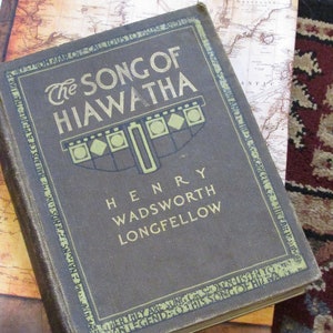 Antique The Song of Hiawatha RARE Epic Poetry Book 1911 Henry Wadsworth Longfellow