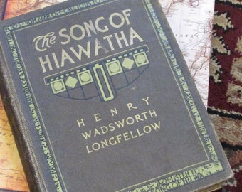 Antique The Song of Hiawatha RARE Epic Poetry Book 1911 Henry Wadsworth Longfellow