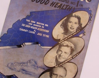 Partitura antigua "Todo depende de ti" 1947 NC Promotional Good Health Association RARA