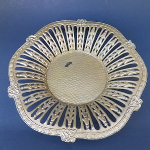 Vintage Art Nouveau Gold Metal Bowl