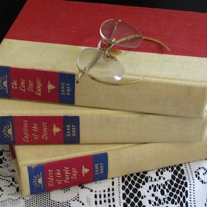 Antique Zane Grey Western Genre Books EACH Walter J Black, NY