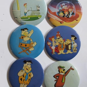 Vintage Original Hanna Barbera Collectible Cartoon Set The Flintstone&#39;s, The Jetson&#39;s and Yogi Bear Set of 6