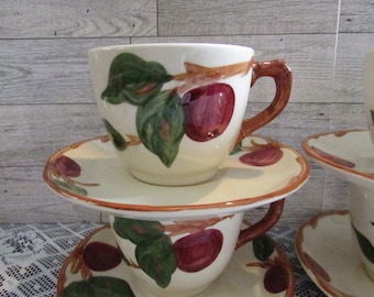 Vintage Franciscan APPLE Dinnerware Teacup and Saucer Set EACH Made in CA