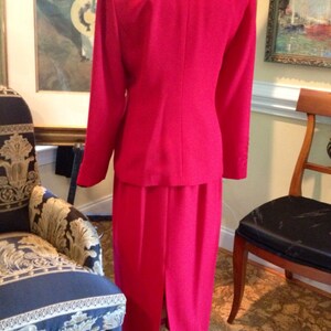 Vintage Red Tailored Evening Suit 1990's image 3