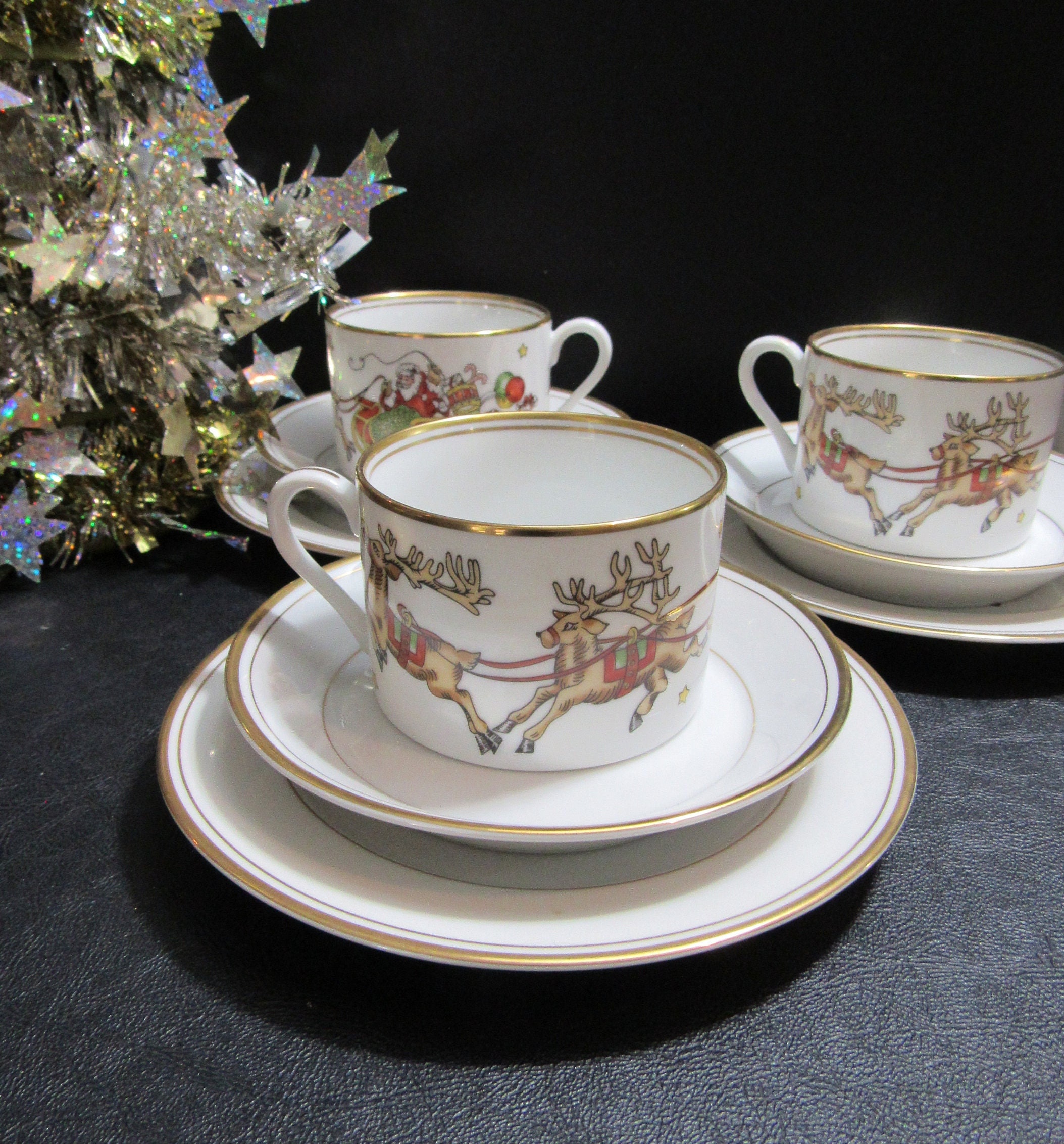 Vintage FITZ and FLOYD St. Nicholas 3 Piece Christmas Breakfast Tea Set Sold per Set of 3 Etsy