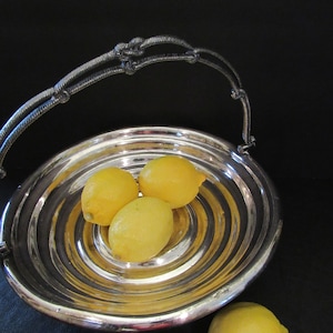 Vintage Silverplate Basket Centerpiece Fruit Basket