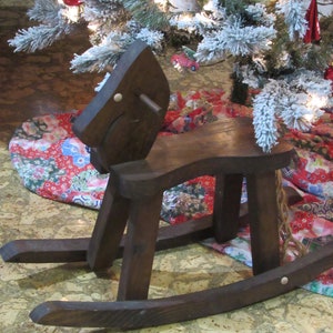 Vintage Rocking Horse Handmade Wooden Horse My First Pony Vintage Toys Wood Toys Toddler Toys Riding Toys Hobby Horse Keepsake Toy Heirloom