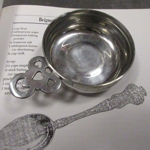 Vintage Pewter Porringer Bowl Dish American Pewter Guild Steiff Pewter Sommelier Tasting Cup Early American Tavern Style Cup