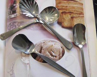 Vintage Löffel Set Sugar Shell Italienische Eis Löffel