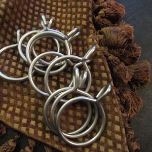 Heavy Silver Metal 2.25 In Curtain Eyelet Rings Set of 10