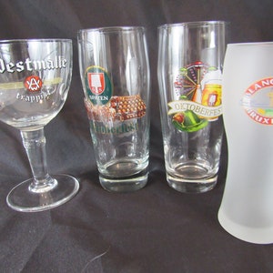 Vintage EACH European Pilsner Beer Glasses Craft Beer Lover Oktoberfest Assorted Beer Glasses Pilsner Porter