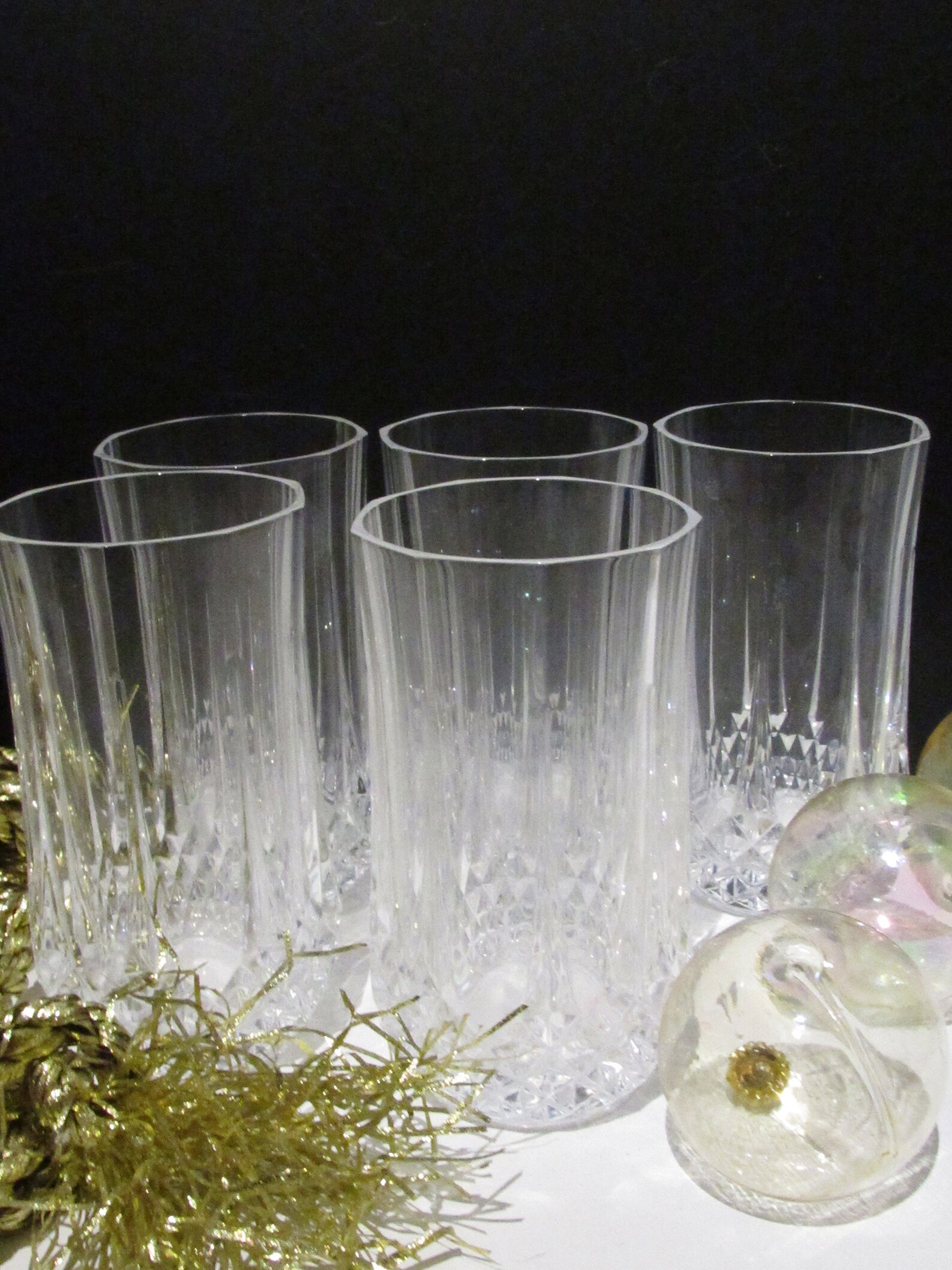 Vintage Lead Crystal Highball Cocktail Glasses Set of 5 Etsy Norway