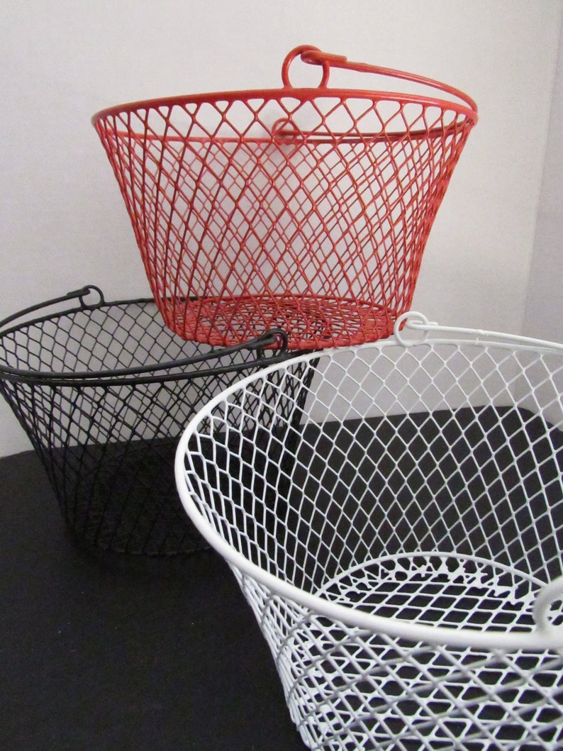 Plastic Coated Wire Basket Eggs Wildflowers Herbs Foraging Etsy