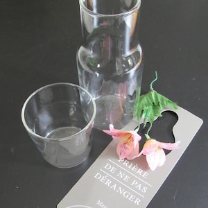 Vintage Bedside Carafe Glass Set Glass Bedroom Pitcher Boudoir