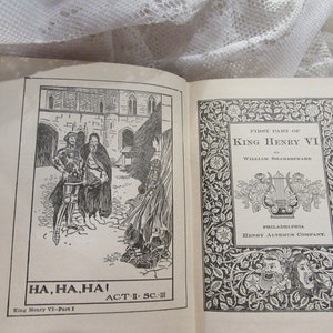 Antique 1900 First Part of King Henry VI Part 1 Henry Altamus Company Shakespeare
