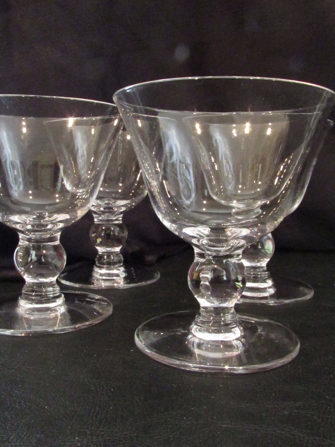 Vintage Footed Cocktail Glasses Set of 4 Etsy