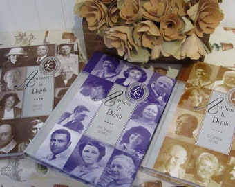 Vintage AUTHORS IN DEPTH 3 Volume Series Literature Poetry Gift Idea Book Lover Graduation