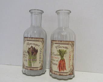 Vintage Glass Bottles Pressed Glass EACH