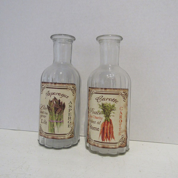 Vintage Glass Bottles Pressed Glass EACH