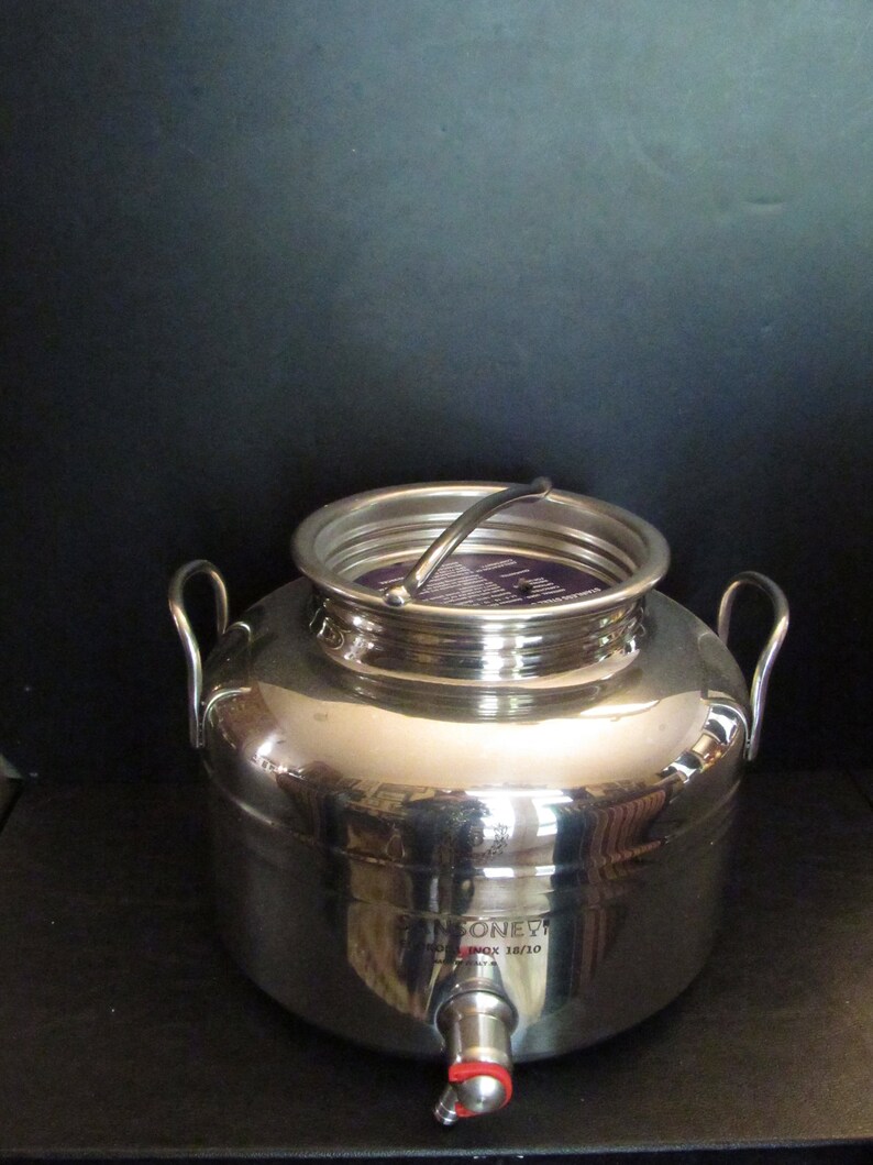 Sansone Stainless Steel Water /EVOO Dispenser With Stand Etsy