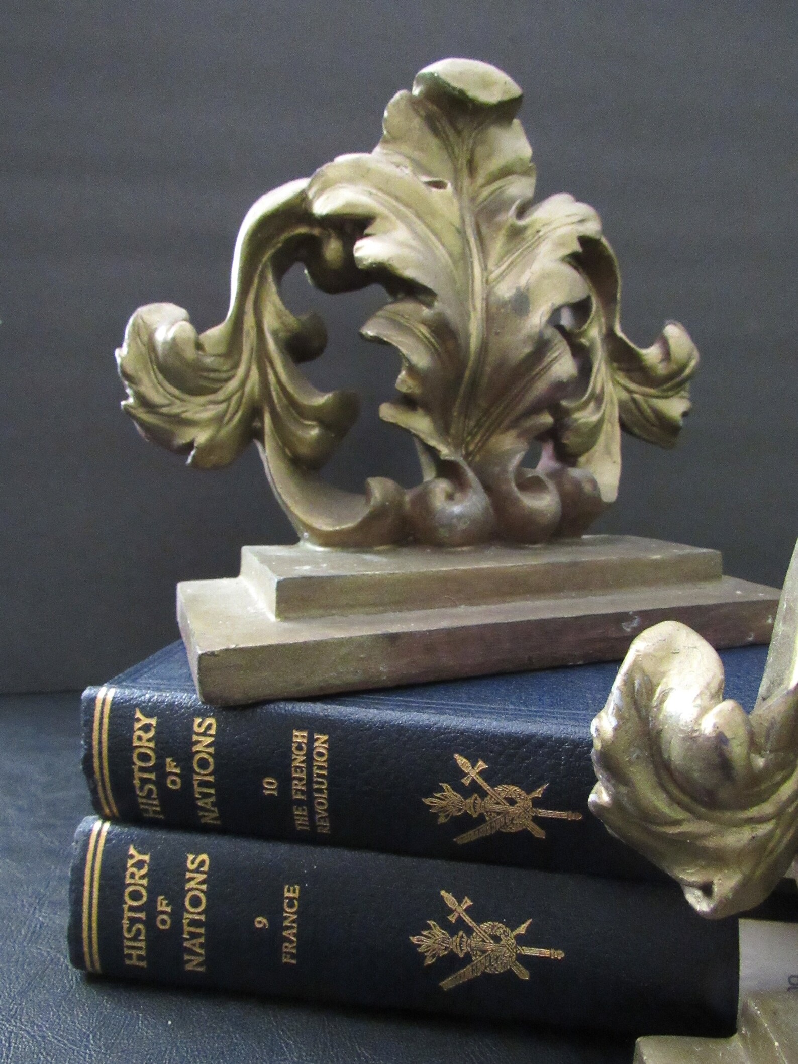 Vintage FRENCH Plaster of Paris BOOKENDS ORNATE Neo Classical Etsy