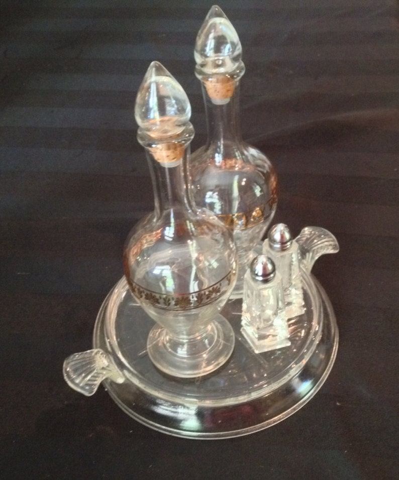 Vintage Cruets Neo Classical Gold Corinthian Design EACH Etsy