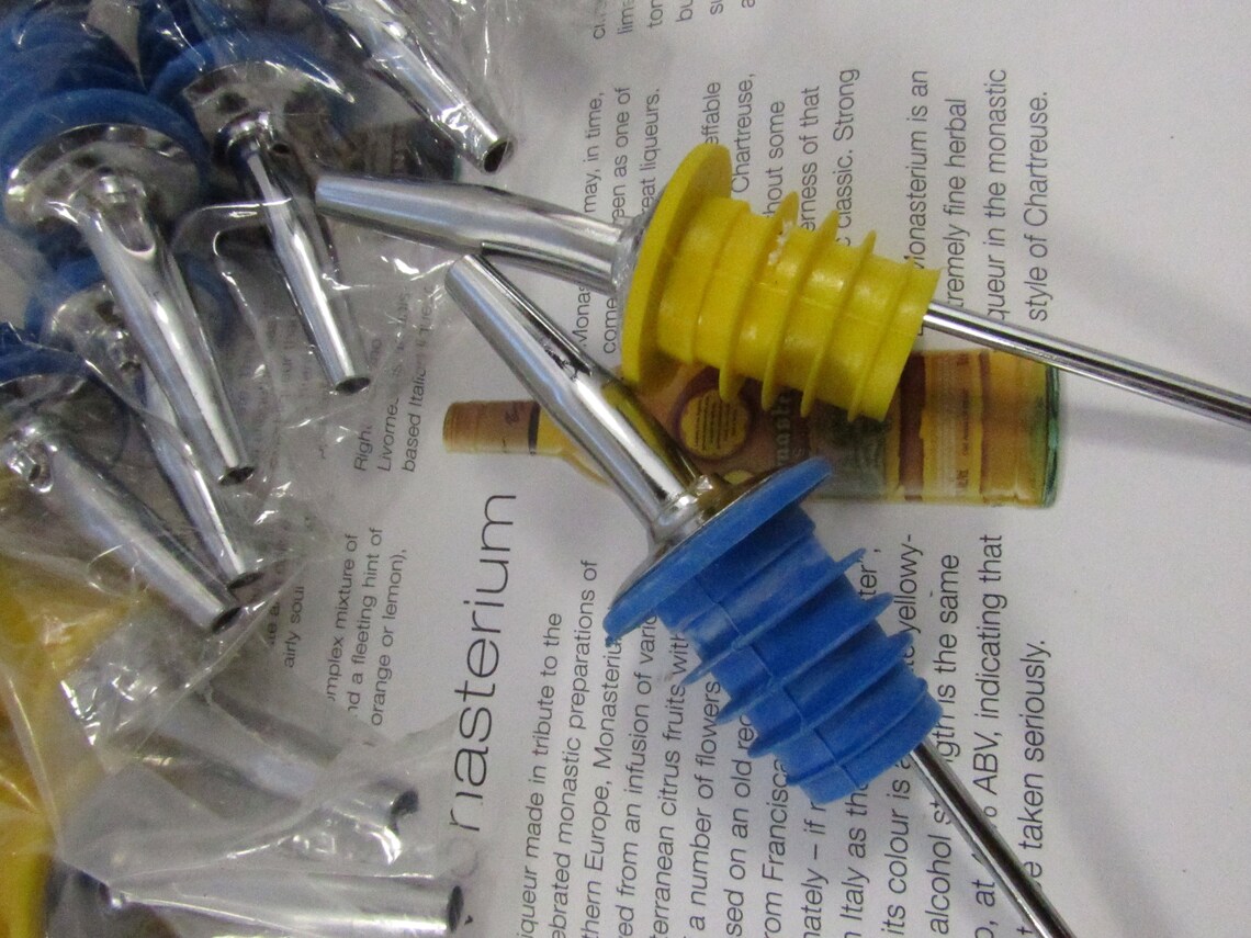 Liquor Bottle Pour Spouts Bar Pour Spouts Bar Liquor Measures Etsy