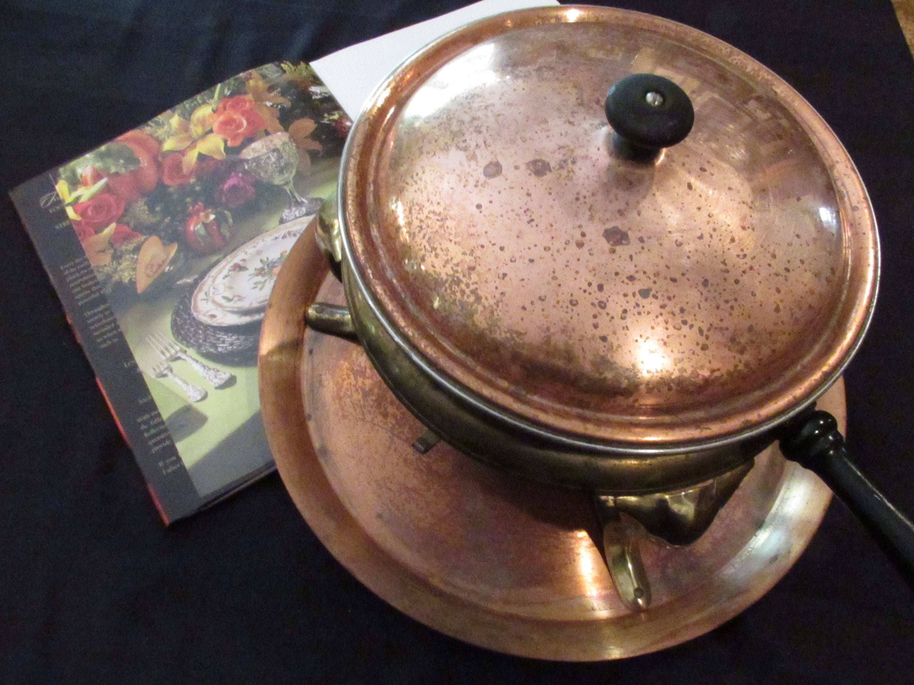 Vintage Copper Chafing Dish Set Entertaining Tabletop 5 Piece