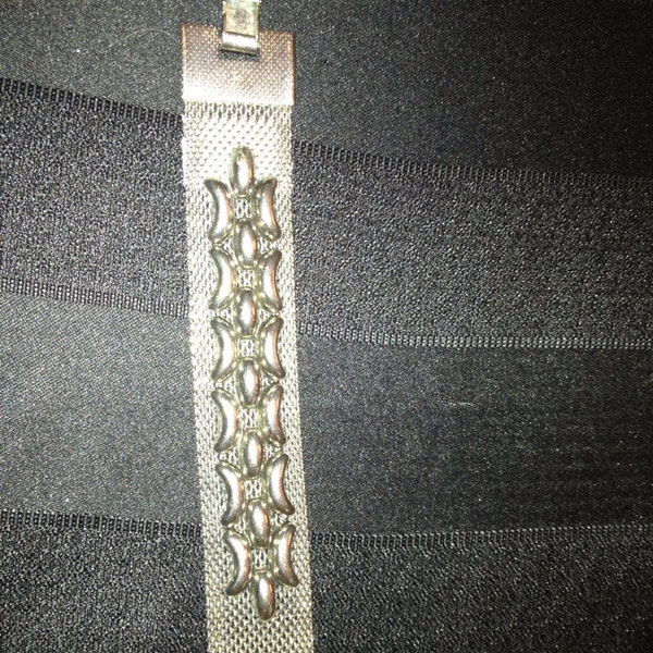 Vintage Silver Mesh Chain Malle Bracelet