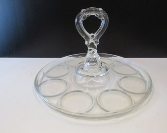 Vintage LE Smith Beverage Caddy Glass Holder Glass Serving Tray