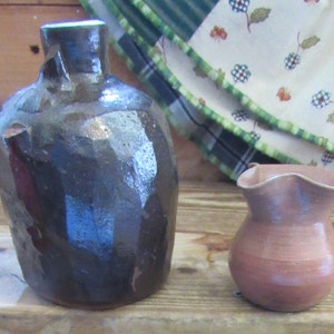 Early PRIMITIVE Rustic Pottery Jug Whiskey Moonshine EACH