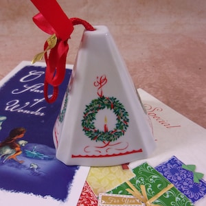 Vintage Porcelain Hanging Scented Christmas Ornament In Box Pottpourri Pomander Ornament