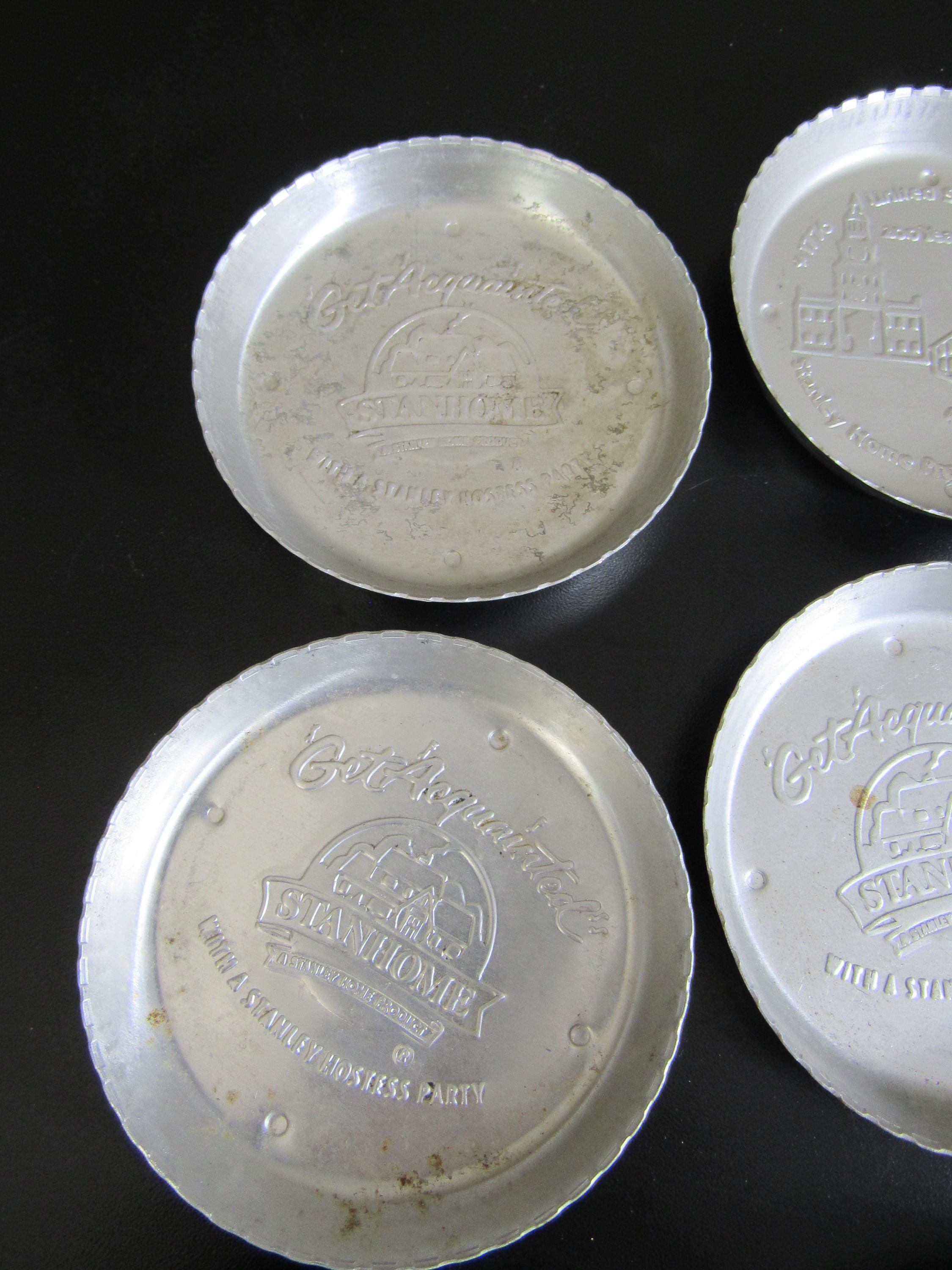 ヴィンテージエンボス加工アルミドリンクコースタータバコ灰皿