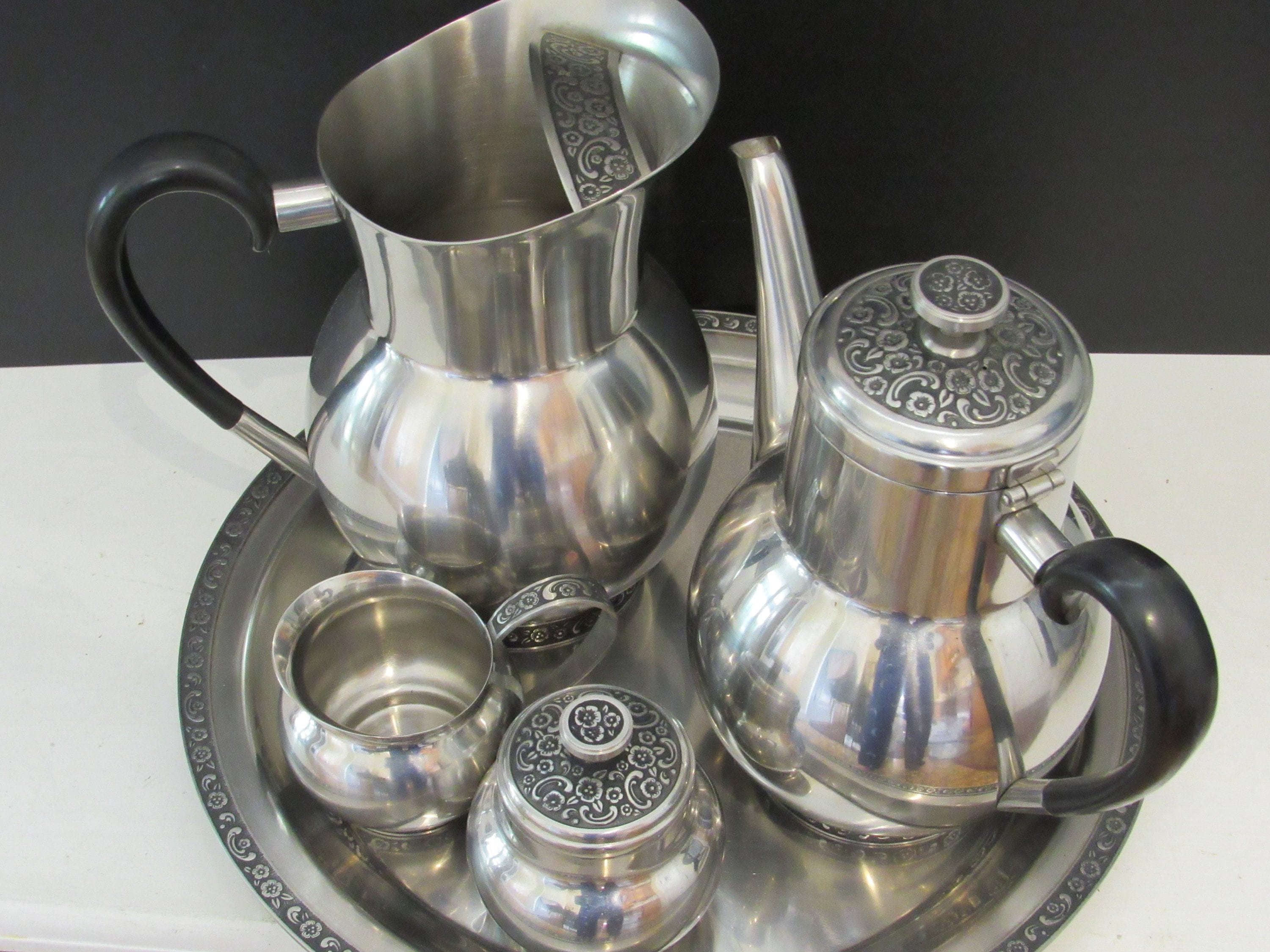 1968-1969 Arabia Johanna プレート25㎝ Nasco made in Japan flower butterfly leaf set of 3 vintage