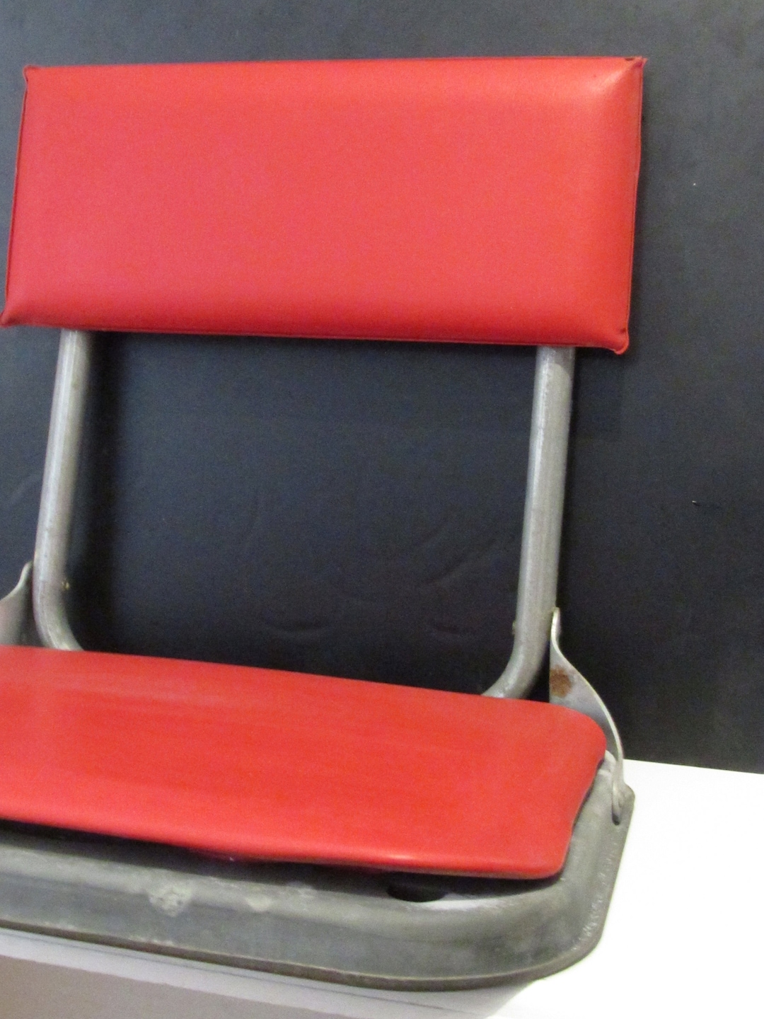 Vintage Stadium Bleacher Chair Folding Game Chair Red Etsy