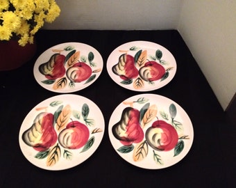 Vintage Hand Painted Fruit Plates Italian