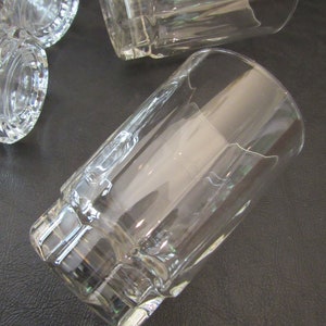 Vintage Mid Century Juice Stemless Wine Glass Set of 4