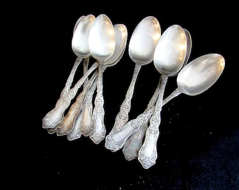 Vintage Heavy Silverplate Rogers ALAHAMBRA Spoons 2 Sizes 1907