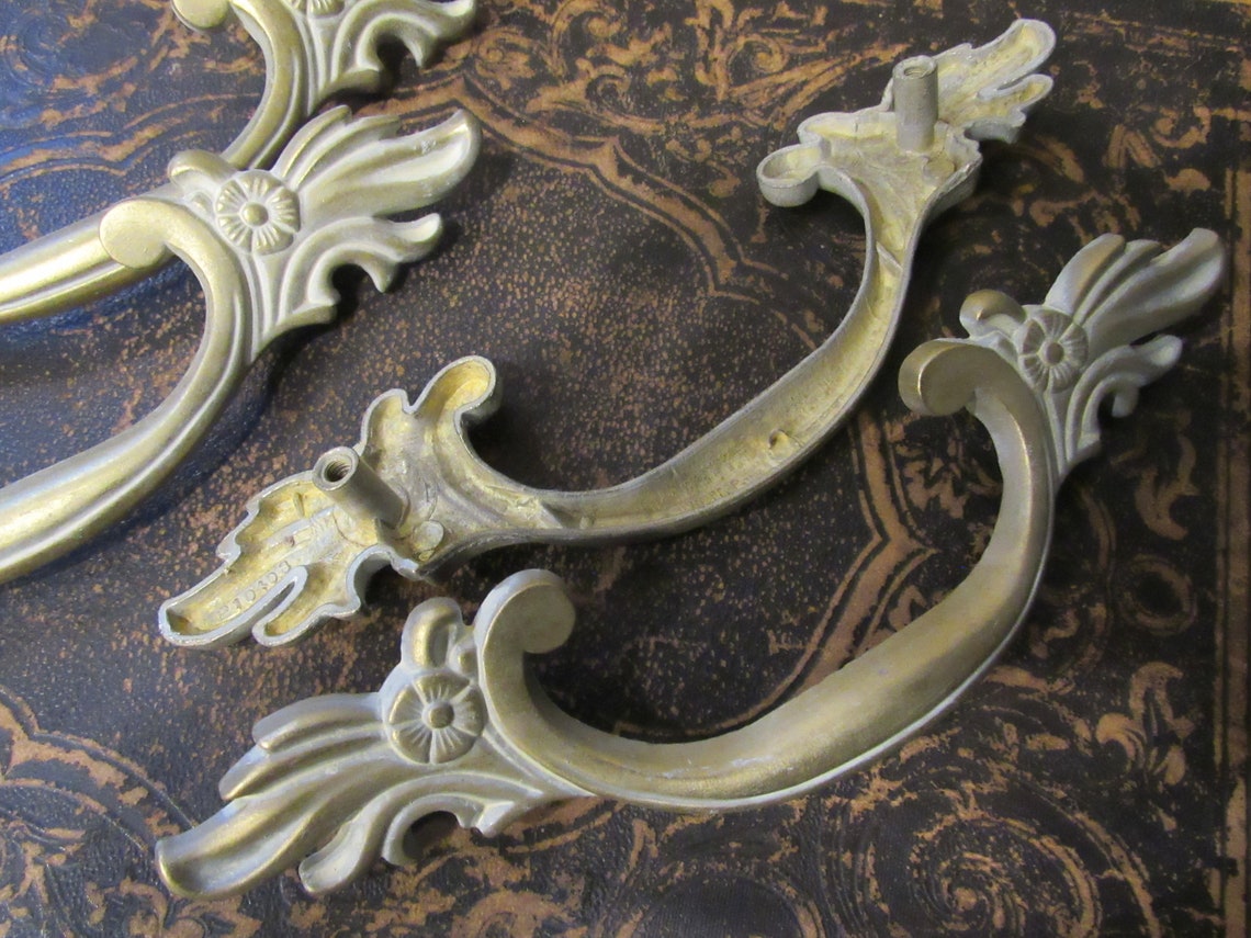 Vintage French Provincial Drawer Handles Furniture Pulls Etsy
