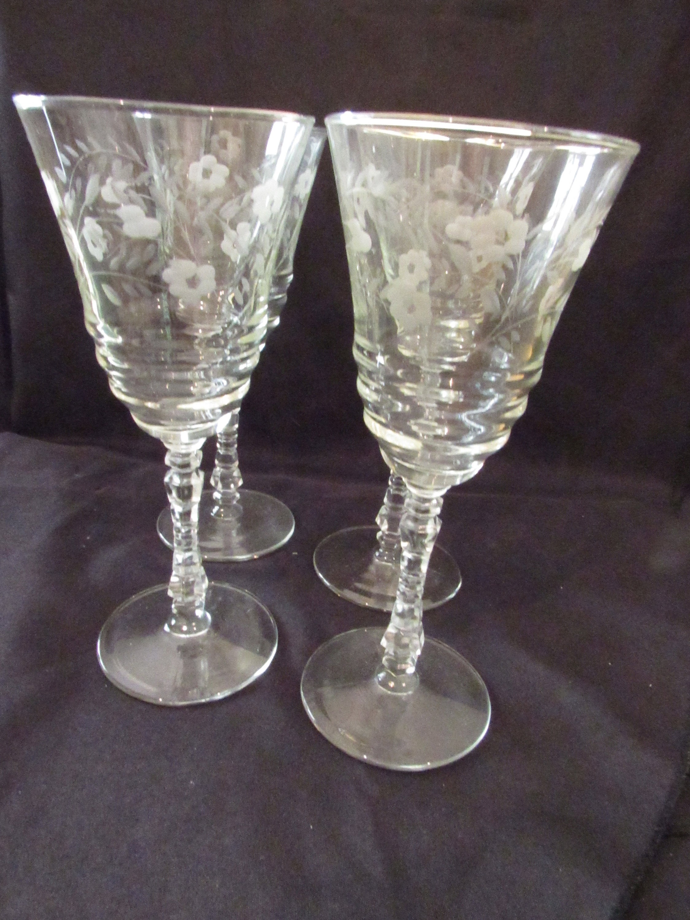 Vintage Etched Libbey Rocke Sharpe Halifax Glassware Sold in Etsy