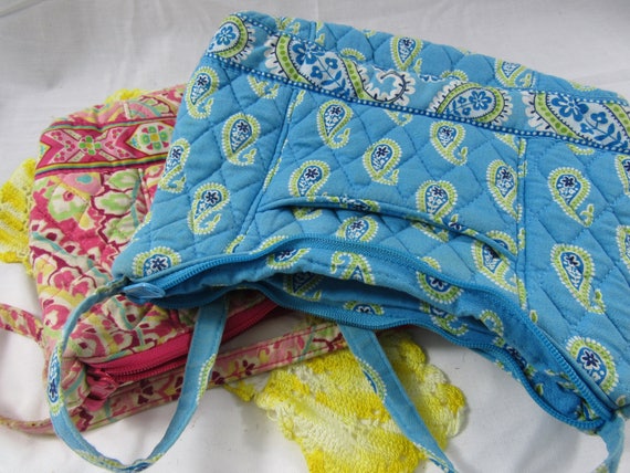 Vintage Vera Bradley Small Quilted Handbag Choose of Bermuda Blue