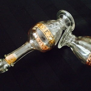 Vintage Cruets Neo Classical Gold Corinthian Design SET