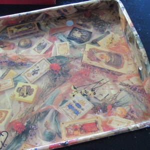 Vintage Decoupage Victorian Vanity Pattern Tray