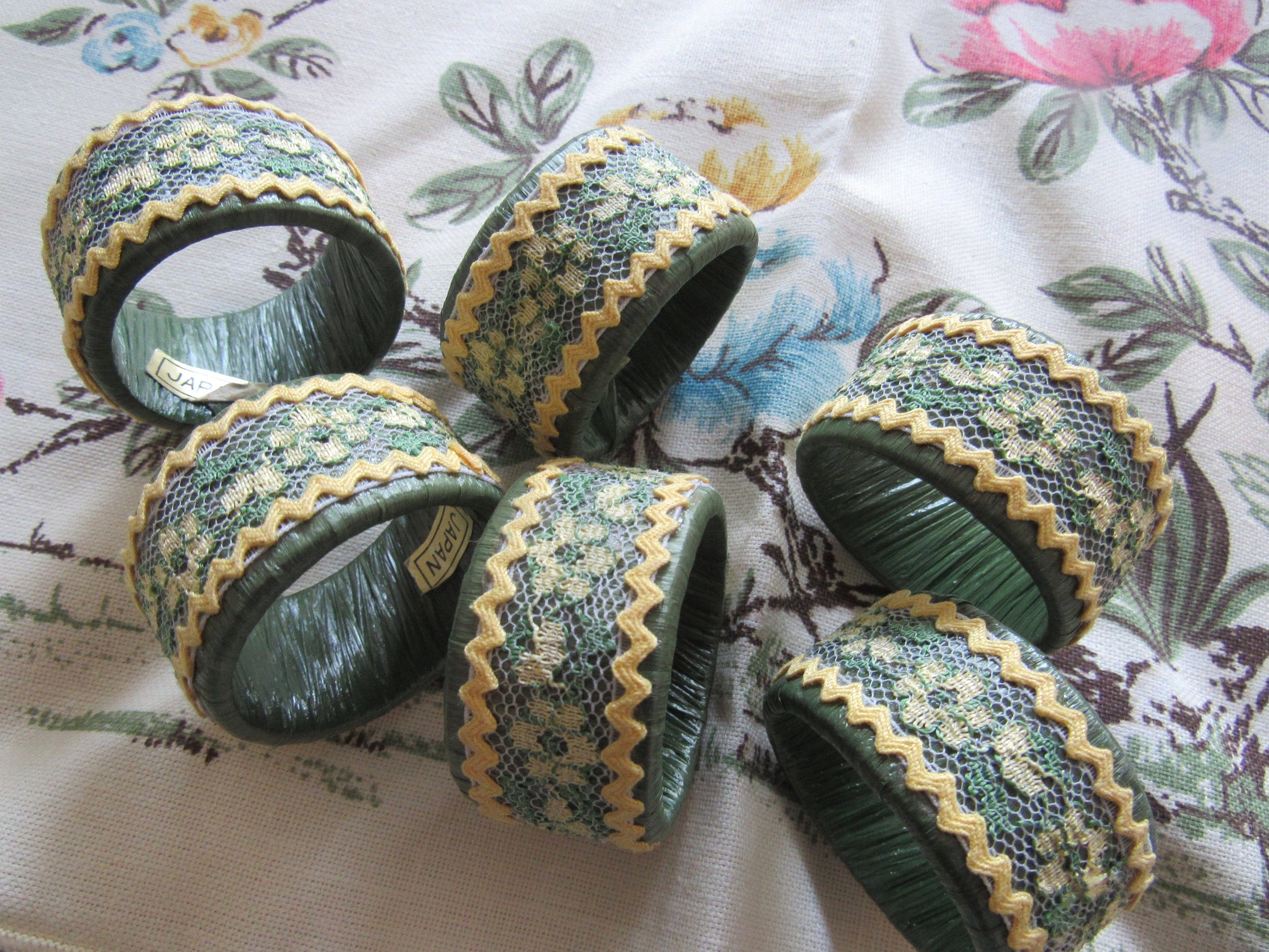 イギリスアンティーク ナプキンリング、ナプキン各6個 G 0296 ナプキンリング イギリス ヴィンテージ | Antiquesティンズ