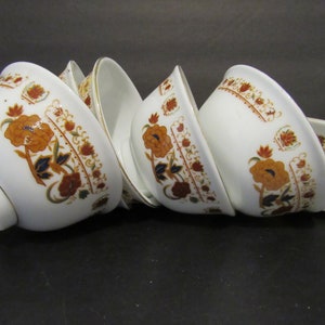 Vintage bloemen Xiamen Cathay rijstsoepkommen set van 6"