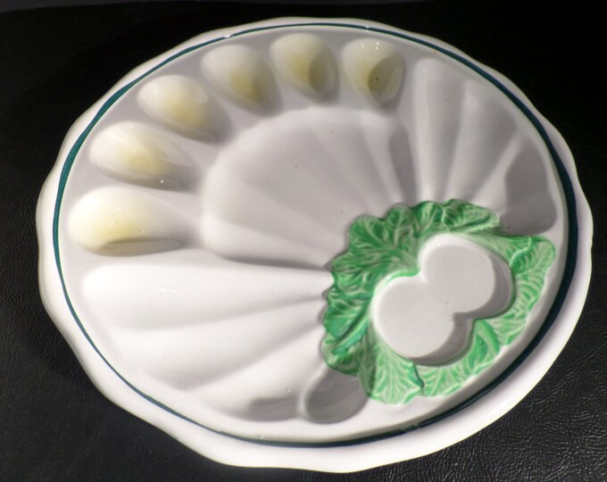 Vintage Ceramic Deviled Egg Plate Relish Dish Etsy