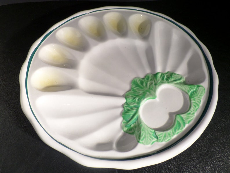 Vintage Ceramic Deviled Egg Plate Relish Dish Etsy