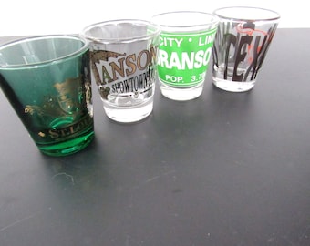 Vintage Souvenir Shot Glass State Souvenir Shot Glass Branson MO Texas Longhorn St Louis Missouri Retro Bar