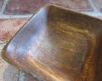 Vintage Handcrafted Wooden Bowl Small Bowl With spoon Salt Cellar