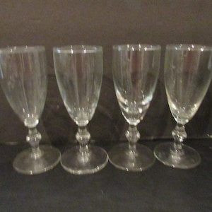Set di 4 bicchieri da champagne vintage Libbey in stile georgiano con stelo in bambù, Whiskey Sour, stile retrò
